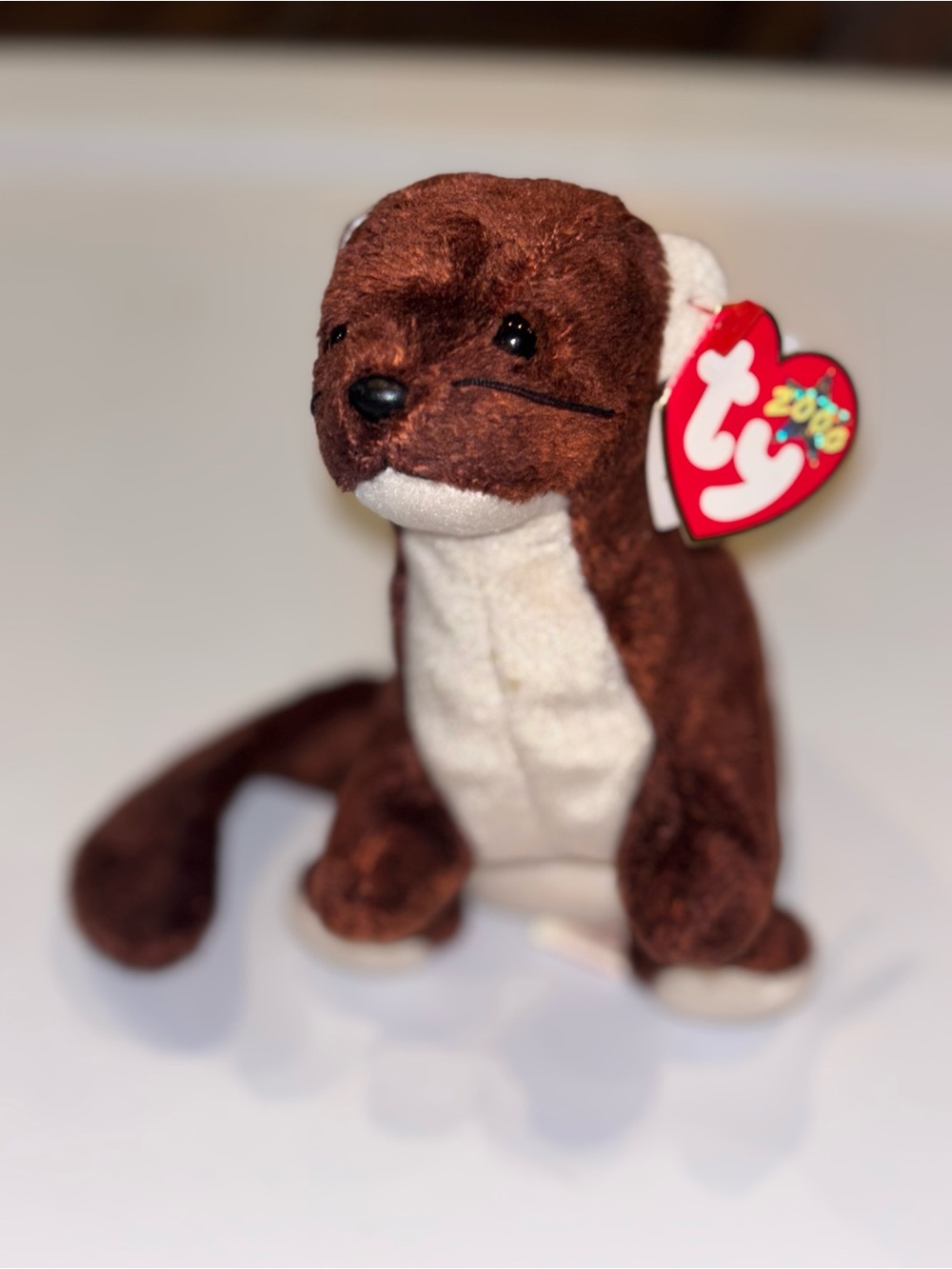 Ty Brown and Cream Otter Beanie Plush